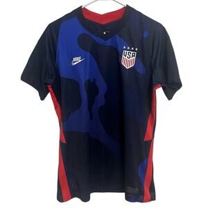 Nike USA Women's Soccer Away Jersey 2020 Blue Camo USWNT Size M Blokecore